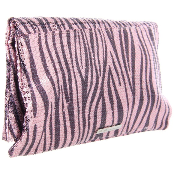BCBG Sequin Tiger Stripes Foldover Clutch Bag - Picture 1 of 3